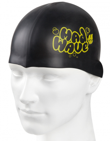 Силиконовая шапочка для плавания Silicone Junior Solid Силиконовая шапочка для плавания Silicone Junior SolidСиликоновые шапочки<br>Силиконовая шапочка Mad Wave Silicone Junior Solid - детская модель шапочки с логотипом Mad Wave, сделана из качественного силикона и подходит для всех видов занятий плаванием. Силикон - гипоаллергенный материал, не вызывает зуда и раздражения, а это особенно важно для чувствительной детской кожи. Модель имеет яркие расцветки, которые вызывают положительные эмоции у ребенка и делают его заметным на воде издалека.<br><br>Цвет: Черный