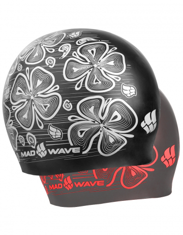 Силиконовая шапочка для плавания Reverse Flora Силиконовая шапочка для плавания Reverse FloraСиликоновые шапочки<br>Силиконовая шапочка Mad Wave Reverse Flora - двусторонняя шапочка со стильным растительным принтом. Основная особенность: совмещает в себе две шапочки разных цветов. Для того чтобы изменить цвет, нужно просто вывернуть шапочку наизнанку. Мягкий прочный силикон обеспечивает идеальную посадку и комфорт. Материал шапочки не вызывает раздражения, что гарантирует безопасность использования шапочки. Силикон не пропускает воду и приятен на ощупь.<br><br>Цвет: Черный