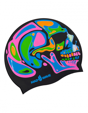 

Силиконовая шапочка для плавания RAINBOW SKULL