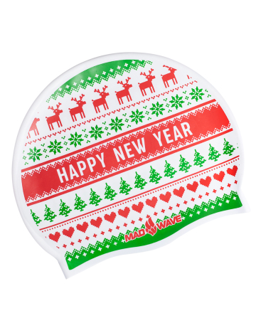 

Силиконовая шапочка для плавания HAPPY NEW YEAR