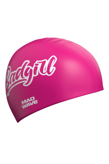 

Силиконовая шапочка для плавания Bad girl, Розовый, Силиконовая шапочка для плавания Bad girl