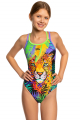 Купальники спортивные принтованные (юниоры) Crossback junior Anti-chlor L5